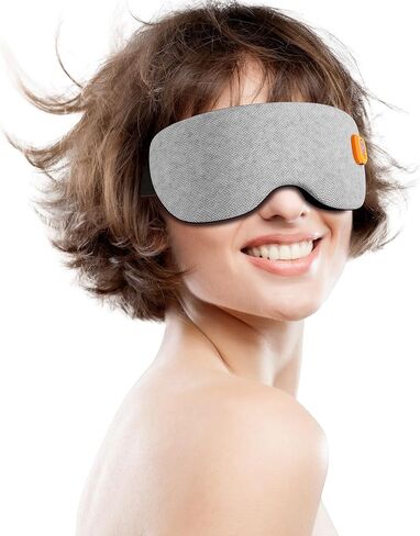 Heated Eye Mask, Cordless Warm Compress for Dry Eyes & Stye, Rechargeable Sleep & Blackout Eye Mask for Travel in Saudi Arabia
