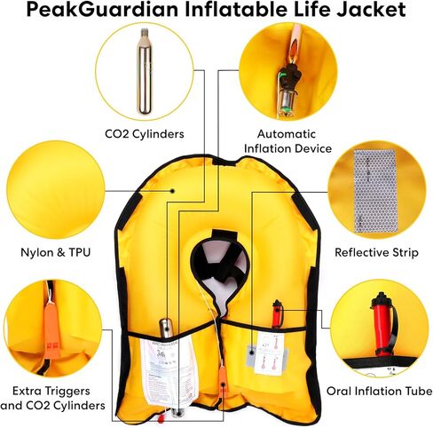 Life Jackets for Adults, PFD, Personal Flotation Device, Women's Men's Adjustable Safety Life Vest for Kayaking, Boating, Swimming, Watersports, & More in Saudi Arabia
