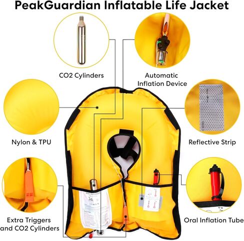 Life Jackets for Adults, PFD, Personal Flotation Device, Women's Men's Adjustable Safety Life Vest for Kayaking, Boating, Swimming, Watersports, & More in Saudi Arabia