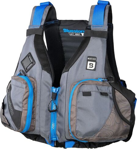 BLUESTORM Motive Kayak Life Jacket (PFD) | Fully Adjustable | Lined Pockets | US Coast Guard Approved | for Kayaking, Paddling, Fishing and More in Saudi Arabia