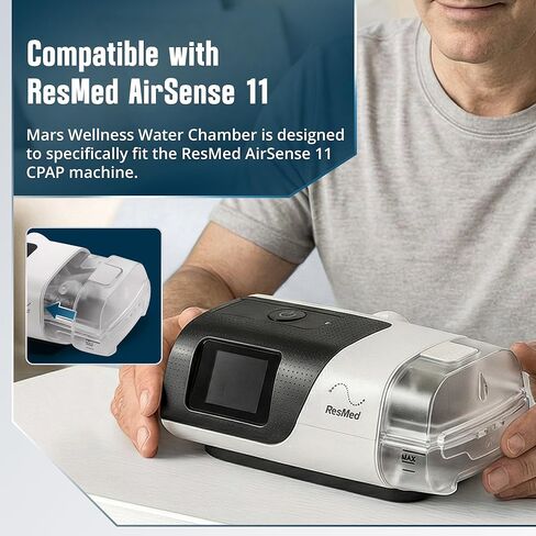 Mars Wellness Replacement Water Chamber Compatible with Resmed Airsense 11 CPAP Machines - Perfect Fit Reliable Water Chamber for Resmed Airsense 11 ONLY in Saudi Arabia