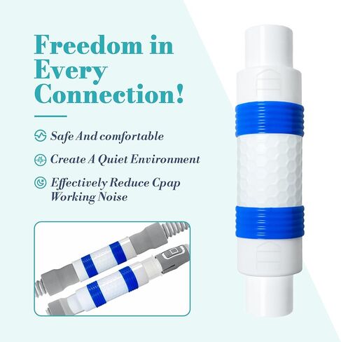CPAP Muffler Physical Noise Reduction CPAP Accessories, Quiet Resin Silencer for Transcend Travel & Resmed Air Mini CPAP, Reduces White Noise for Peaceful Sleep in Saudi Arabia