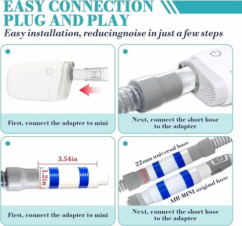 CPAP Muffler Physical Noise Reduction CPAP Accessories, Quiet Resin Silencer for Transcend Travel & Resmed Air Mini CPAP, Reduces White Noise for Peaceful Sleep in Saudi Arabia