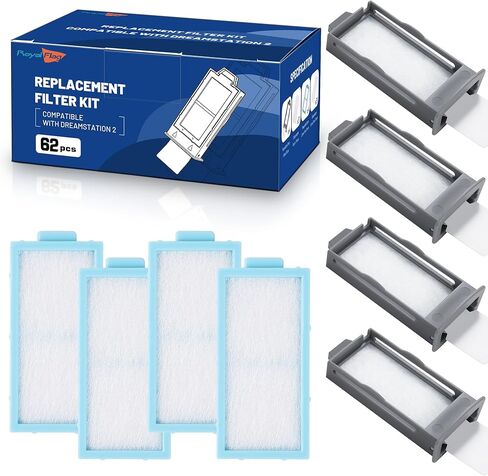 62PCS CPAP Filters for DreamStation 2 Replacement Filter Kit Compatible with Dreamstation 2, 4 Preassembled Filters+ 27 Pollen Filters+ 27 Ultra-Fine Filters Reusable + Disposable Combo Pack in Saudi Arabia