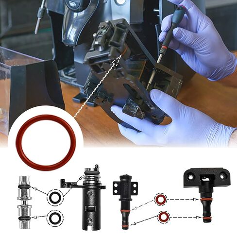Mesee 60Pcs Silicone Seal O-Ring Kit Coffee Machine Sealing Gasket Professional Maintenance Kits 15 Sizes Seal O Rings Nozzle Gasket Fit for Saeco Philips Gaggia Esspresso Spidem Coffee Machine in Saudi Arabia