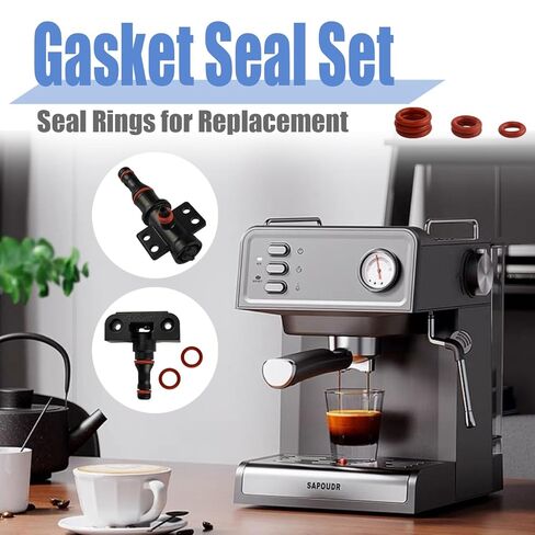 Mesee 60Pcs Silicone Seal O-Ring Kit Coffee Machine Sealing Gasket Professional Maintenance Kits 15 Sizes Seal O Rings Nozzle Gasket Fit for Saeco Philips Gaggia Esspresso Spidem Coffee Machine in Saudi Arabia