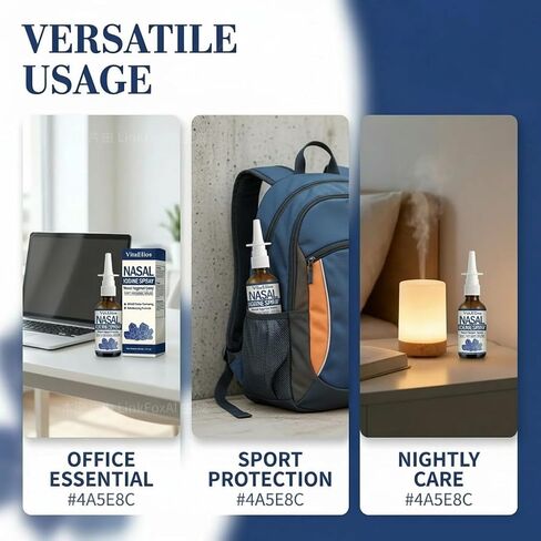 رذاذ لودين للأنف - ينظف وينعش الممرات الأنفية - مزيج من اليود وحمض الفولفيك - تركيبة معدنية طبيعية 100% - (زجاجة بحجم 2 أونصة + بخاخ للأنف) in Kuwait