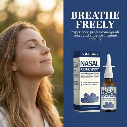 رذاذ لودين للأنف - ينظف وينعش الممرات الأنفية - مزيج من اليود وحمض الفولفيك - تركيبة معدنية طبيعية 100% - (زجاجة بحجم 2 أونصة + بخاخ للأنف) in Kuwait