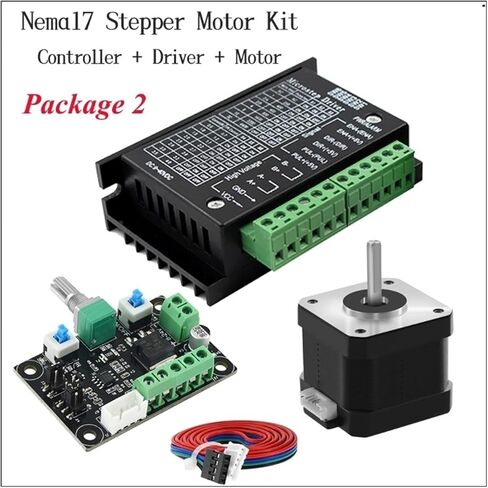 Stepper Motor Driver Nema17 17HS4401 Stepper Motor Driver kit TB6600 4A for CNC Engraving Machine Slide with Adjustable Forward and Reverse Speed(Package 2) in Saudi Arabia
