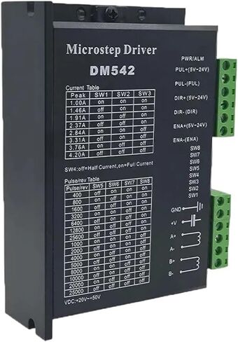 Stepper Motor Driver Two-Phase Stepper Motor Driver DM542 Power Supply Voltage 20-50V DC 2H Output 1.0-4.2A Current Suitable for 42 57 Suitable for Stepper Motors in Saudi Arabia