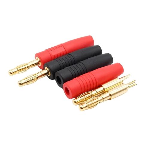 Fengpeng 4 قطع 4 مم مقابس مطلية بالذهب كابل مكبر صوت موسيقي سلك دبوس موصلات قابس الموز in Kuwait