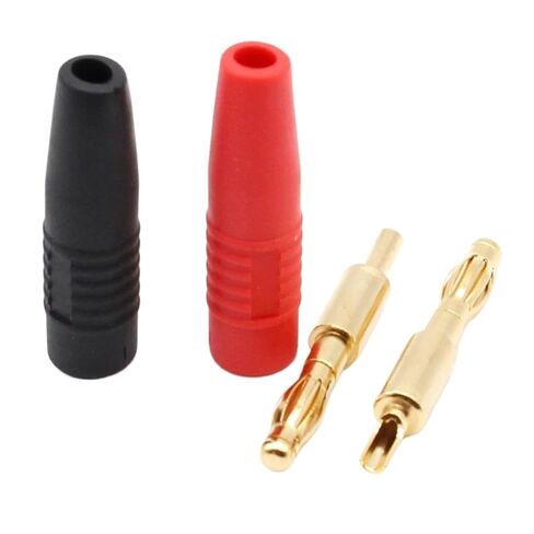 Fengpeng 4 قطع 4 مم مقابس مطلية بالذهب كابل مكبر صوت موسيقي سلك دبوس موصلات قابس الموز in Kuwait