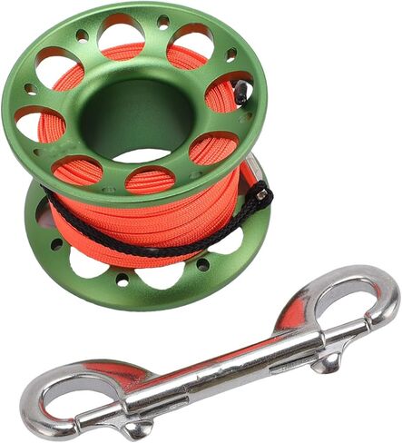 Keenso 15m Diving Line Reel, Aviation Aluminum Diving Line Reel with Double Ended Hook for Outdoor Boating Marine Operations in Saudi Arabia
