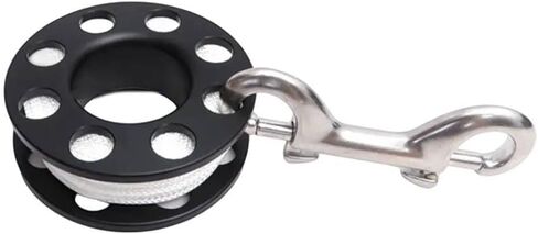 بكرة بكرة إصبع الغوص 15 م/30 م/50 م مع خطاف مزدوج 90 مم، حامل خط فولاذي من البلاستيك النايلون المدمج للاستكشاف تحت الماء in Kuwait