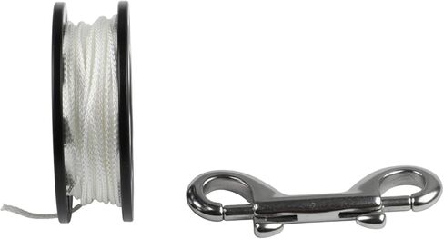 بكرة بكرة إصبع الغوص 15 م/30 م/50 م مع خطاف مزدوج 90 مم، حامل خط فولاذي من البلاستيك النايلون المدمج للاستكشاف تحت الماء in Kuwait