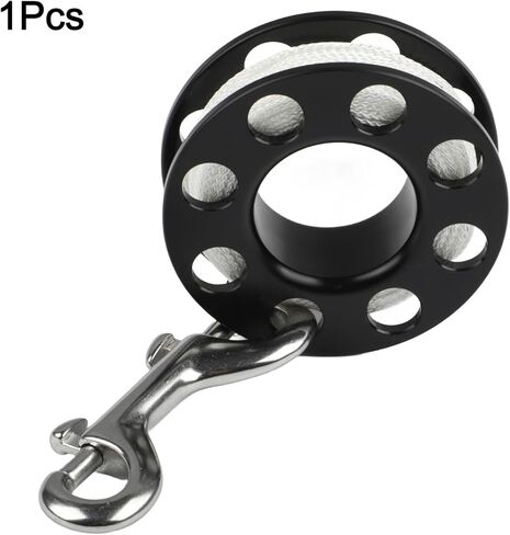 بكرة بكرة إصبع الغوص 15 م/30 م/50 م مع خطاف مزدوج 90 مم، حامل خط فولاذي من البلاستيك النايلون المدمج للاستكشاف تحت الماء in Kuwait