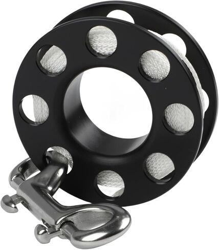 بكرة بكرة إصبع الغوص 15 م/30 م/50 م مع خطاف مزدوج 90 مم، حامل خط فولاذي من البلاستيك النايلون المدمج للاستكشاف تحت الماء in Kuwait