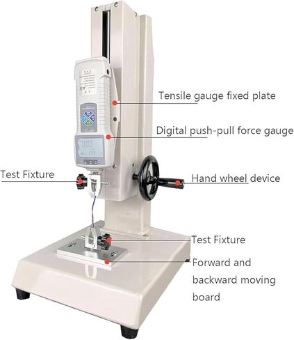 10-1000N Tensile Testing Machine, Digital Pull Tester Stroke 300mm, 2 Testing Clamp and 5 Probes, for Textiles, Sports, Scientific Research, Fishing 20N-2KG in Saudi Arabia