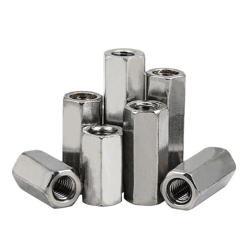 Right and Left Thread Hex Rod Coupling Nuts 304 Stainless Steel Long Nut Connection M3 M4 M5 M6 M8 M10(1Pcs M8x200 (S13)) in Kuwait