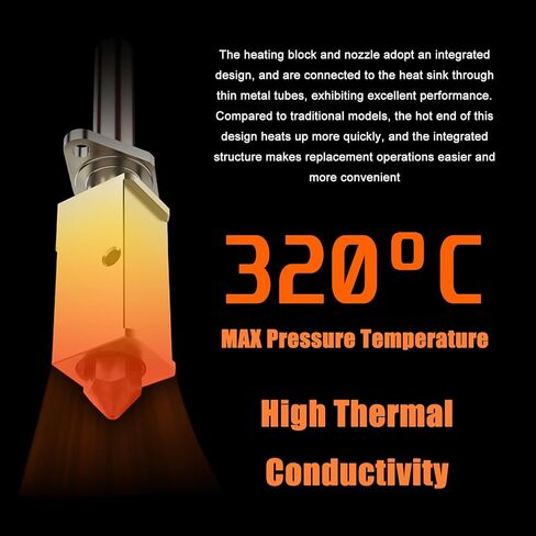 طقم Hotend من الفولاذ المقوى P1P P1S مع مروحة لطابعة Bambu Lab P1 Series ثلاثية الأبعاد، مجموعة فوهة Bambulab P1 مقاس 0.4 مم، مجموعات Hotend كاملة، ثرمستور، سخان سيراميك، استبدال كتلة تسخين الطارد in Kuwait