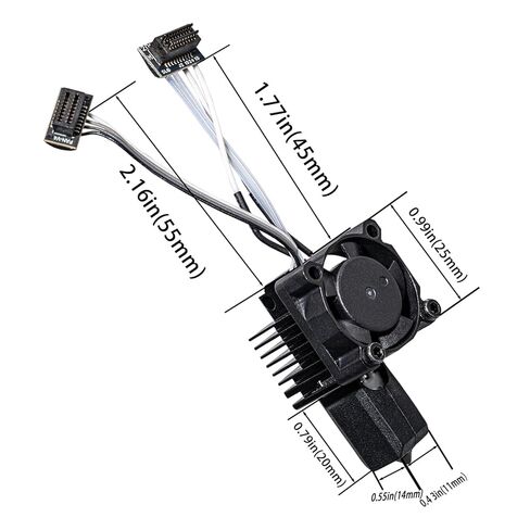 طقم Hotend من الفولاذ المقوى P1P P1S مع مروحة لطابعة Bambu Lab P1 Series ثلاثية الأبعاد، مجموعة فوهة Bambulab P1 مقاس 0.4 مم، مجموعات Hotend كاملة، ثرمستور، سخان سيراميك، استبدال كتلة تسخين الطارد in Kuwait