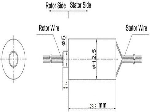 18-Wire Signal 2A Capsule Slip Ring Without Flange OD 12.5mm in Saudi Arabia