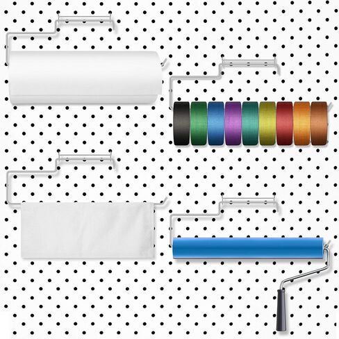 Blulu 4 Packs Pegboard Paper Towel Holder Stainless Steel Pegboard Hooks Organization Accessory for Workshop, Garage, Kitchen, Laundry Room, Bathroom(Silver) in Saudi Arabia