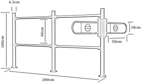 بوابة أمان معدنية محملة بنابض - بوابة متأرجحة للإغلاق التلقائي لمحلات السوبر ماركت والمستودعات والمداخل الصغيرة - سهلة التركيب، حل موفر للمساحة in Kuwait