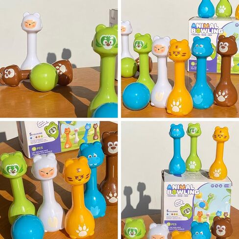 مجموعة البولينج للأطفال من عمر 2 إلى 5 سنوات، لعبة لعبة البولينج الداخلية لمدة 3 4 سنوات، 10 دبابيس بولينج بلاستيكية، 2 كرة بولينج، مجموعة بولينج للأطفال الصغار، هدايا عيد ميلاد للأولاد والبنات من عمر 2 3 4 5 سنوات in Kuwait