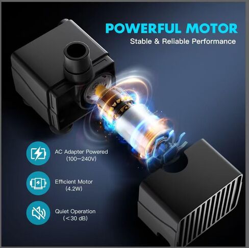 مضخة حوض صغيرة أوتوماتيكية مع مستشعر المستوى، 100-240 فولت، رفع 8.2 قدم و87 جالون في الساعة، مضخة مكثفة صغيرة غاطسة للتدفئة والتهوية وتكييف الهواء، ومزيل الرطوبة، والصرف المائي، وتصميم مضغوط هادئ، استبدال مجاني لمدة عامين in Kuwait