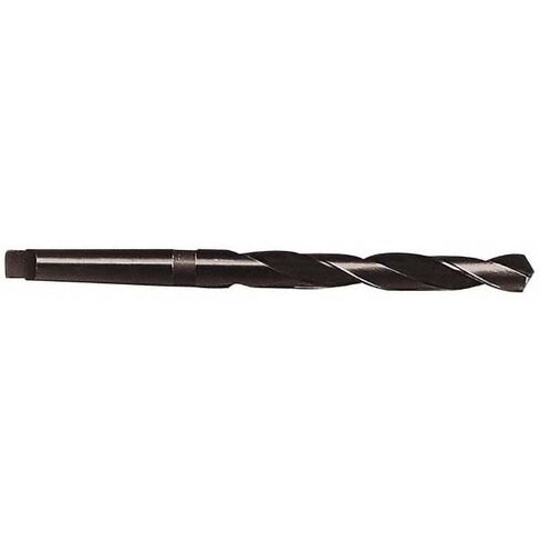 Hertel High Speed Steel Taper Shank Drill Bit, 2-15/16" Diameter, 5MT Shank, 118° Point, Oxide Finish, 14" Flute Length, 21-3/4" OAL in Saudi Arabia
