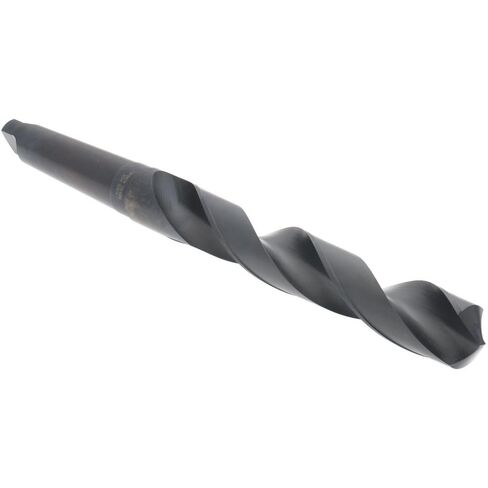 Hertel High Speed Steel Taper Shank Drill Bit, 1-11/32" Diameter, 4MT Shank, 118° Point, Oxide Finish, 8-3/4" Flute Length, 14-3/8" OAL in Saudi Arabia