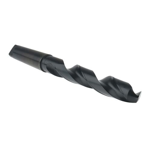 Hertel High Speed Steel Taper Shank Drill Bit, 1-41/64" Diameter, 5MT Shank, 118° Point, Oxide Finish, 10-1/8" Flute Length, 17-1/8" OAL in Saudi Arabia