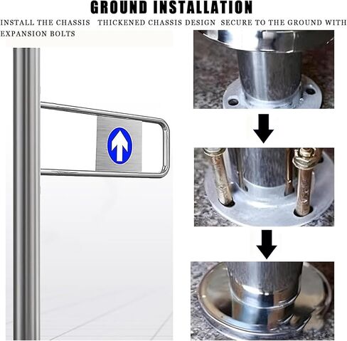 Automatic Rebound Swing Gate Wide Stainless Steel Entrance Manual Door，Heavy-Duty Automatic Swing Gate for Supermarkets, Self-Closing One-Way Pedestrian Door, 90° Opening Industrial Entrance in Saudi Arabia