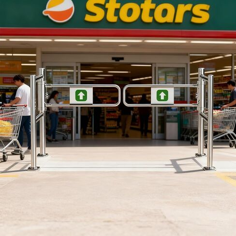 بوابة تأرجح تلقائية للارتداد على نطاق واسع من الفولاذ المقاوم للصدأ، باب يدوي، بوابة تأرجح ذاتية الإغلاق تلقائيًا، باب أمان من الفولاذ المقاوم للصدأ لمحلات السوبر ماركت والأسوار والمداخل الصناعية، متينة in Kuwait