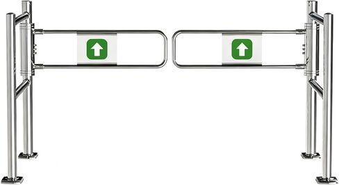 بوابة تأرجح أوتوماتيكية ذات مدخل عريض من الفولاذ المقاوم للصدأ، باب يدوي، بوابة تأرجح أوتوماتيكية من الفولاذ المقاوم للصدأ ذاتية الإغلاق لمداخل السوبر ماركت والأسوار الصناعية - باب أمان متين مع in Kuwait