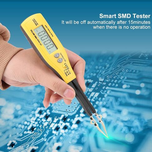 990B Handheld SMD Meter Diode Resistance Capacitance Measuring Instrument for Industrial Office Use Yellow Color 200mm Size in Saudi Arabia
