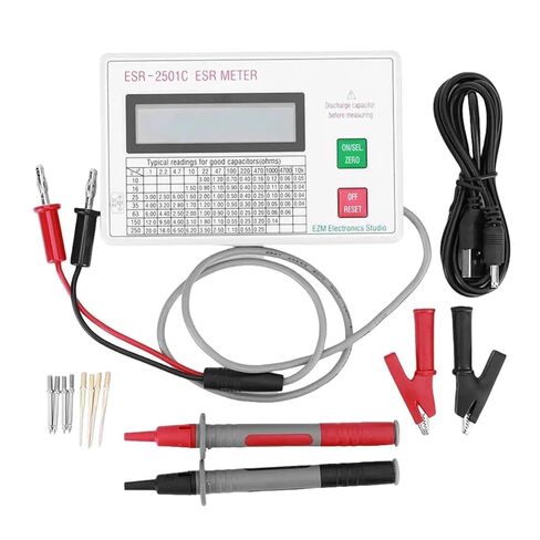 LCR Meters Capacitor Tester Test in Circuit Capacitance Meter W/Test Leads Clip Battery LCD Display Meter Smart Shutdown Function for Capacitor Resistor in Saudi Arabia