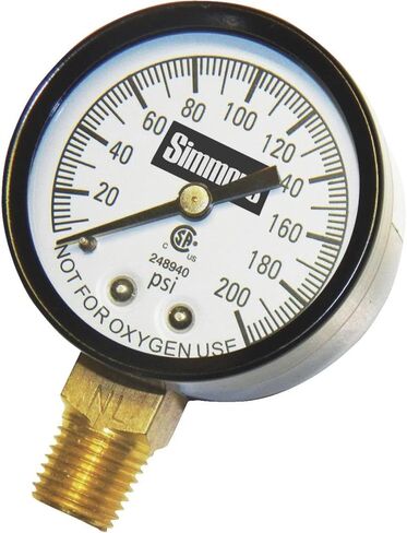 SIMMONS 1309 0-200 1/4 Pressure Gauge in Kuwait
