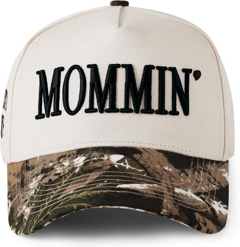 Mommin Trucker Hat, Mothers Day Gifts for Mom Wife, Vintage Two Tone Ponytail Baseball Cap, Adjustable Embroidered Hat in Saudi Arabia
