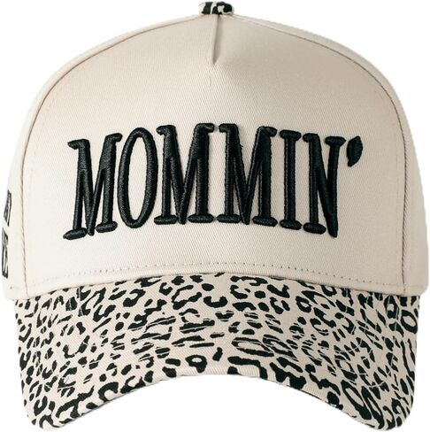 Mommin Trucker Hat, Mothers Day Gifts for Mom Wife, Vintage Two Tone Ponytail Baseball Cap, Adjustable Embroidered Hat in Saudi Arabia