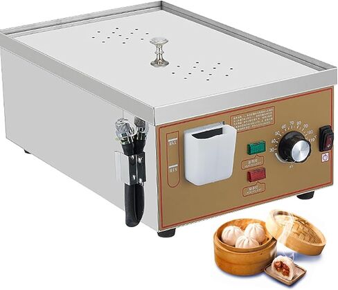 Electric Bun Steamer Machine with Dry Boiling Alarm, Stainless Steel U-Tube Heating, Commercial Use for Restaurants, 2/4/6 Hole Options in Saudi Arabia
