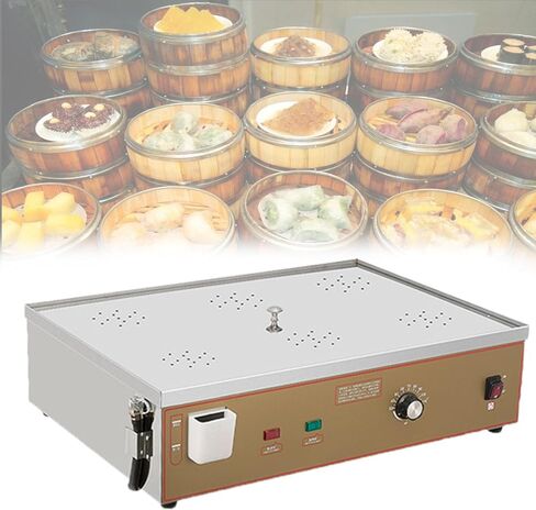 Commercial Electric Steamer,Breakfast Shop Steamed Bun Machine, Stainless Steel,Independent Water Supply System, Anti-Dry Device, for Cooking 6Holes in Saudi Arabia
