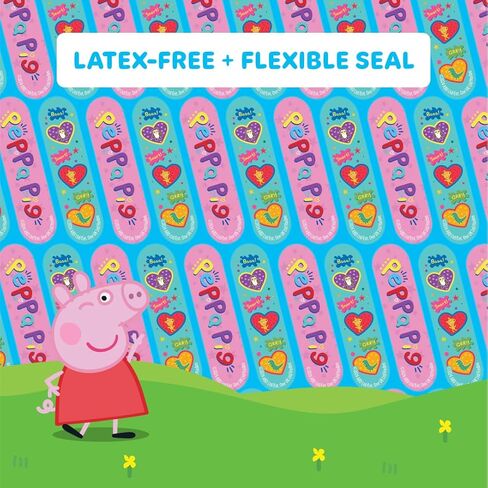 Smart Care Peppa Pig Bandage Kit, Cute Bandages for Kids, Infants & Children, Latex-Free, Assorted Variety Pack with Travel Size Tin Case, 33CT in Kuwait