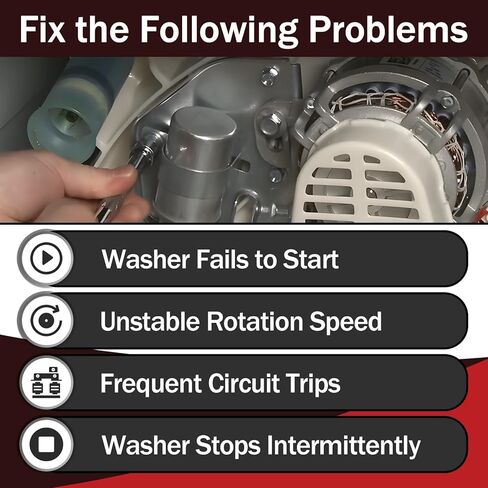 مكثف تشغيل المحرك W11395618 لغسالات ويرلبول مايتاج كينمور، يستبدل 4931353 PS12731163 W10843769 W11315694 W11162560 W10625046 in Kuwait