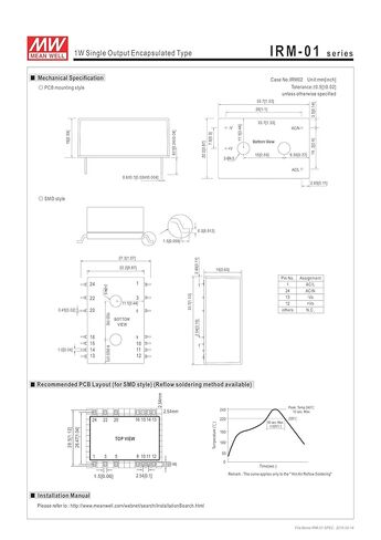 [PowerNex] يعني جيدًا IRM-01-5 5V 200mA 1W مصدر طاقة مصغر من النوع الأخضر ذو الإطار المفتوح in Saudi Arabia