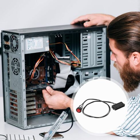 كابل بدء تشغيل اختبار إمداد الطاقة باللوحة الأم من ARTIBETTER مزود بـ 24 سنًا ATX يعمل على إيقاف تشغيل الجسر مع مؤشر LED لاختبار إمداد الكمبيوتر in Saudi Arabia