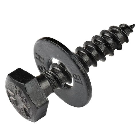 1/4 x 1-1/2 (100 Pack) Lag Screw Kit, 100 Screws and 100 washers, Ceramic Black Ruspert Coating for Exterior Use by Makers Bolt in Saudi Arabia
