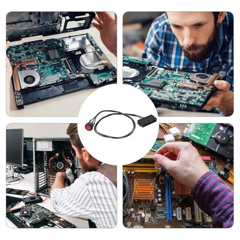 كابل بدء تشغيل اختبار إمداد الطاقة باللوحة الأم من ARTIBETTER مزود بـ 24 سنًا ATX يعمل على إيقاف تشغيل الجسر مع مؤشر LED لاختبار إمداد الكمبيوتر in Saudi Arabia