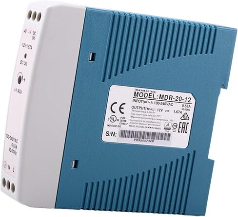 MDR-20-12 12V 1.67A 20W DIN Rail Power Supply - كفاءة عالية للتطبيقات الصناعية in Saudi Arabia